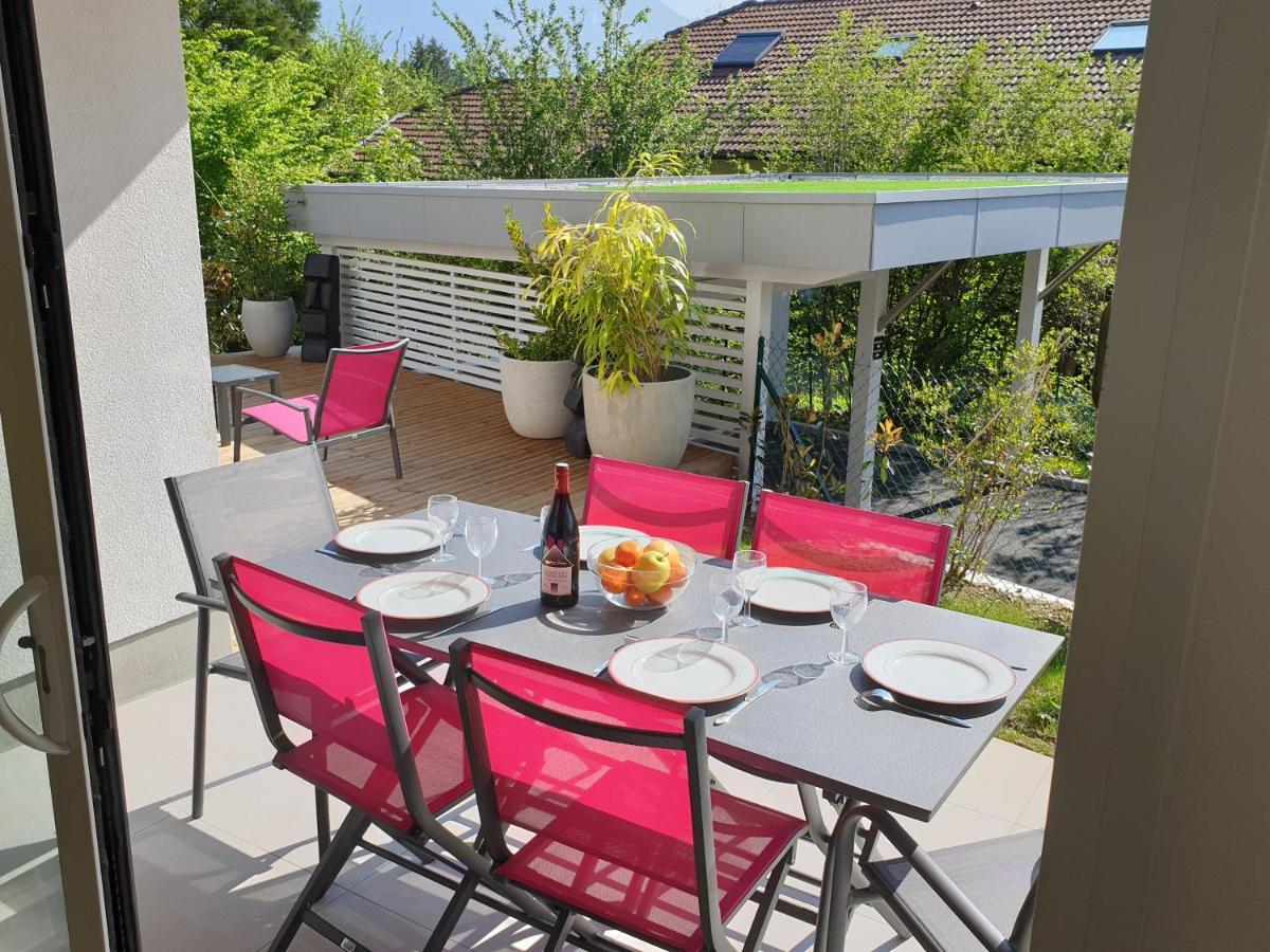 L'Appartement Jardin Avec Vue Montagnes Sévrier Exteriör bild
