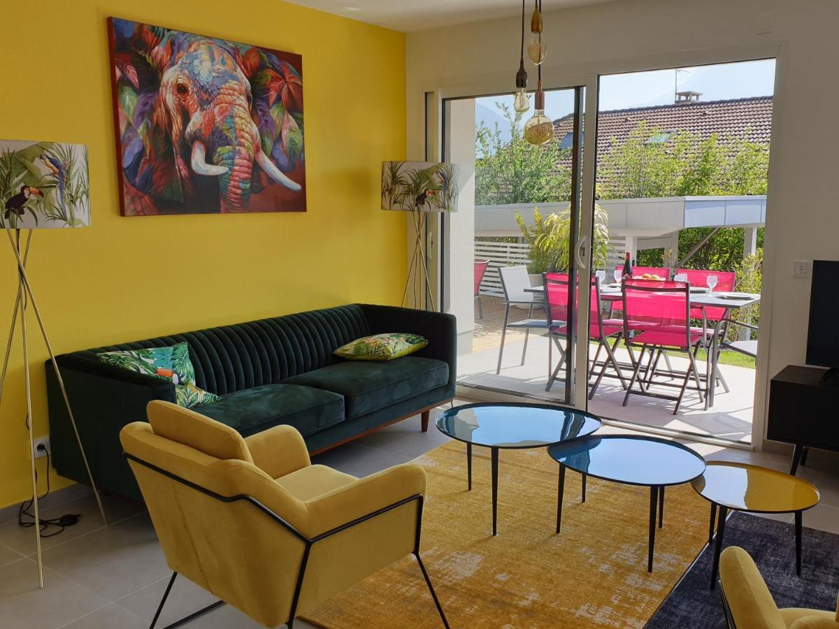 L'Appartement Jardin Avec Vue Montagnes Sévrier Exteriör bild