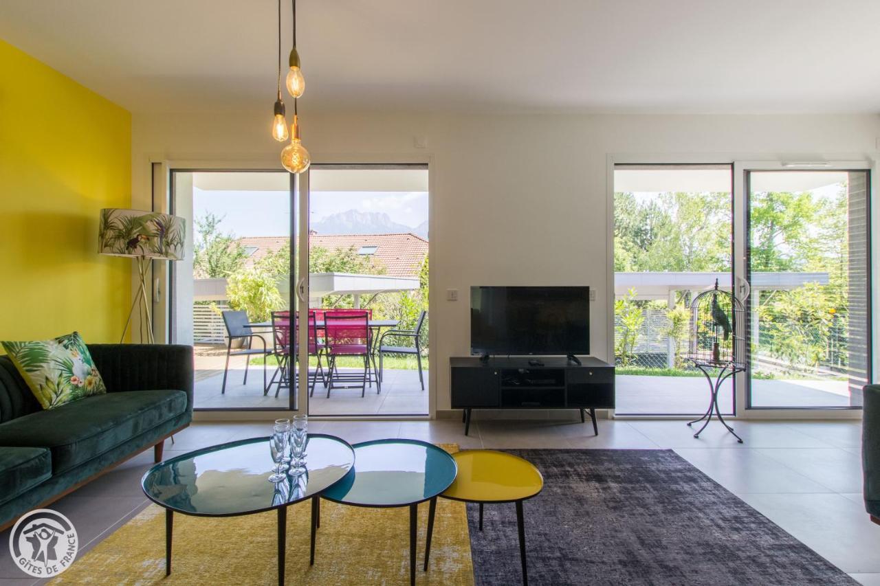 L'Appartement Jardin Avec Vue Montagnes Sévrier Exteriör bild