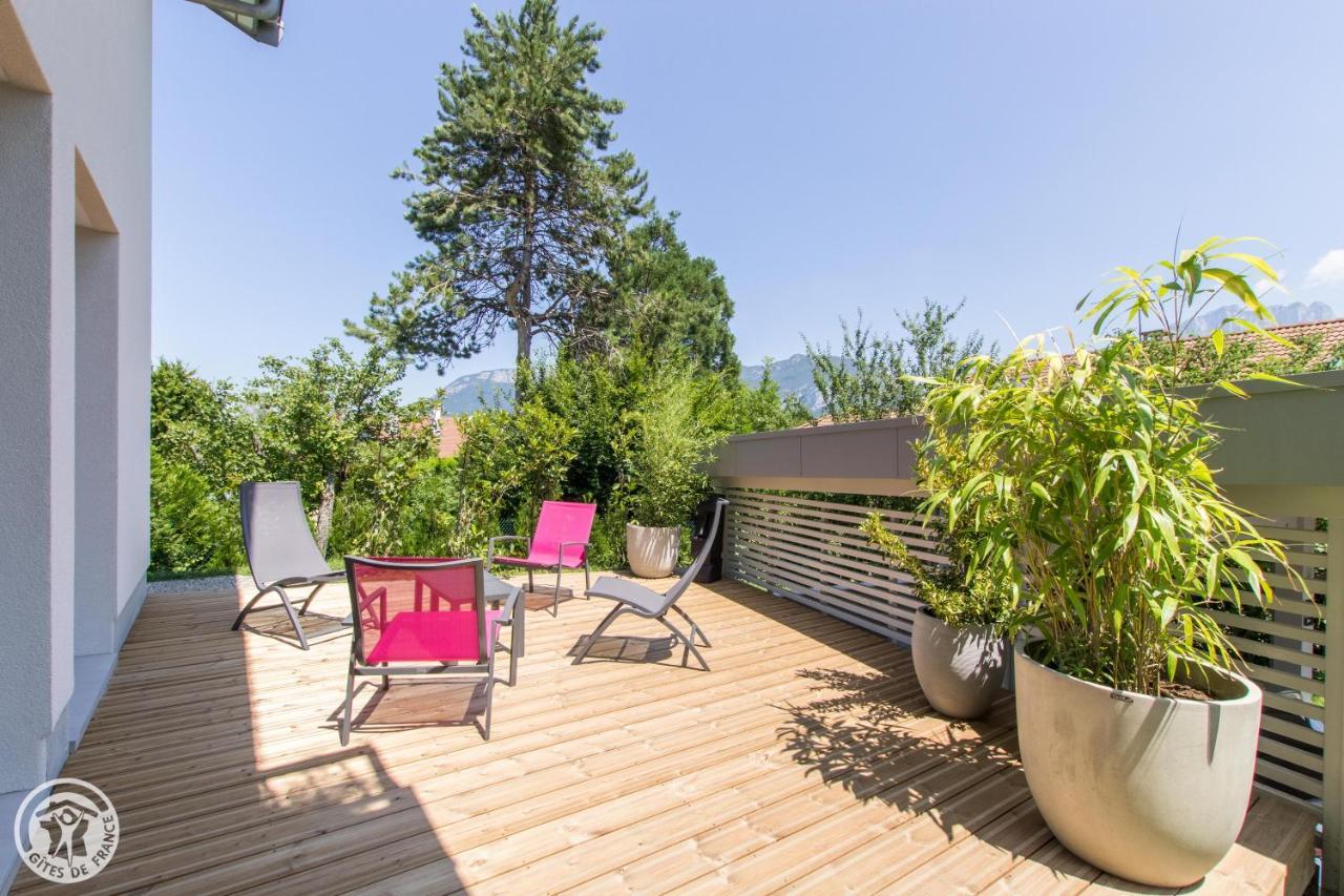 L'Appartement Jardin Avec Vue Montagnes Sévrier Exteriör bild