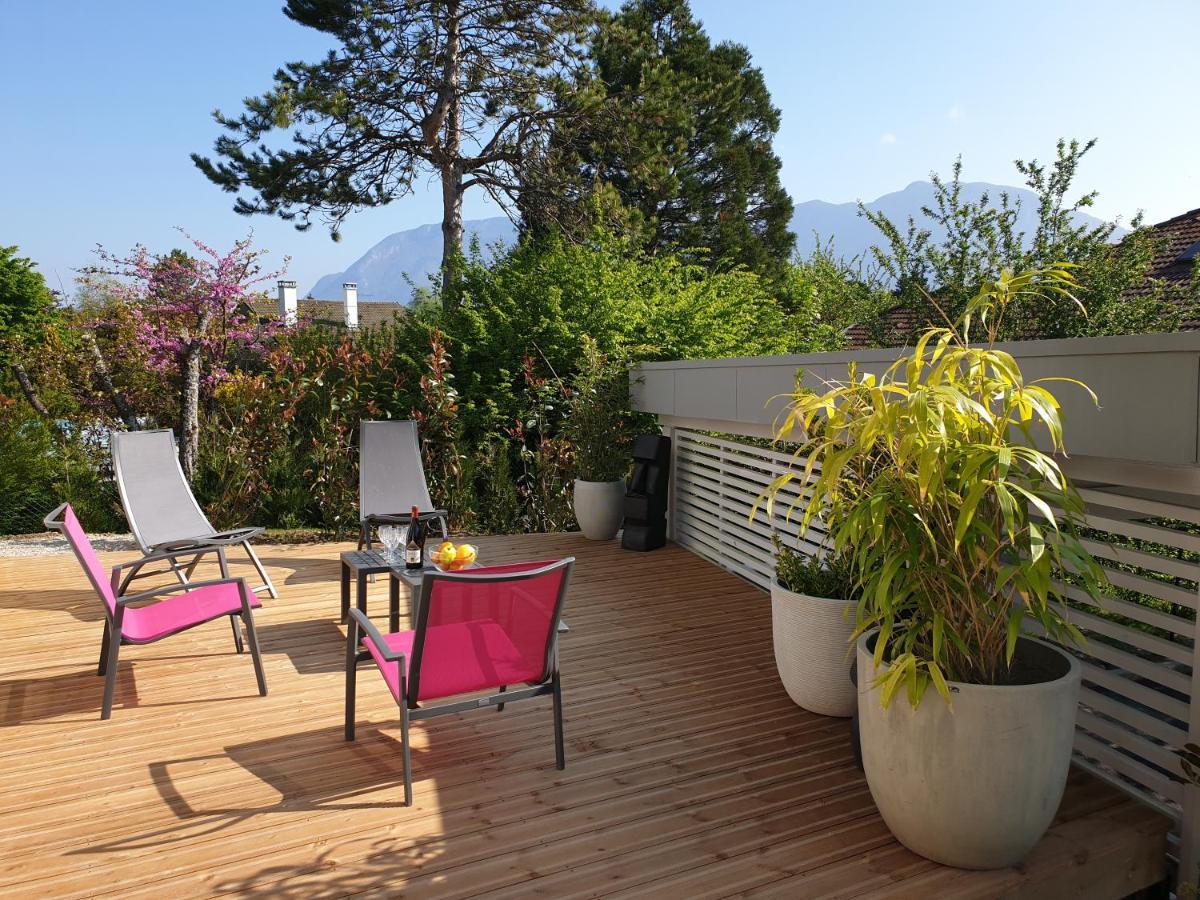 L'Appartement Jardin Avec Vue Montagnes Sévrier Exteriör bild