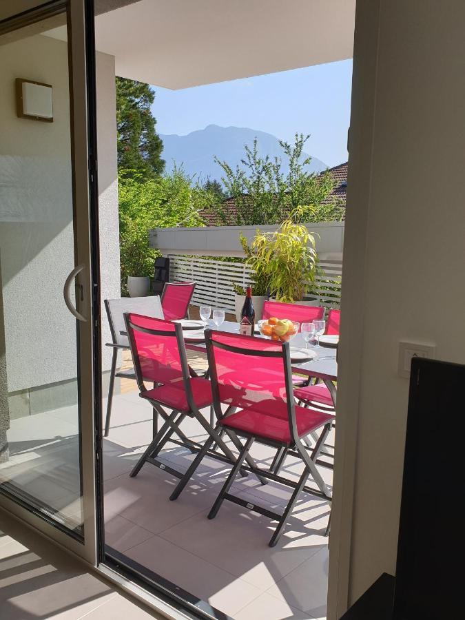 L'Appartement Jardin Avec Vue Montagnes Sévrier Exteriör bild